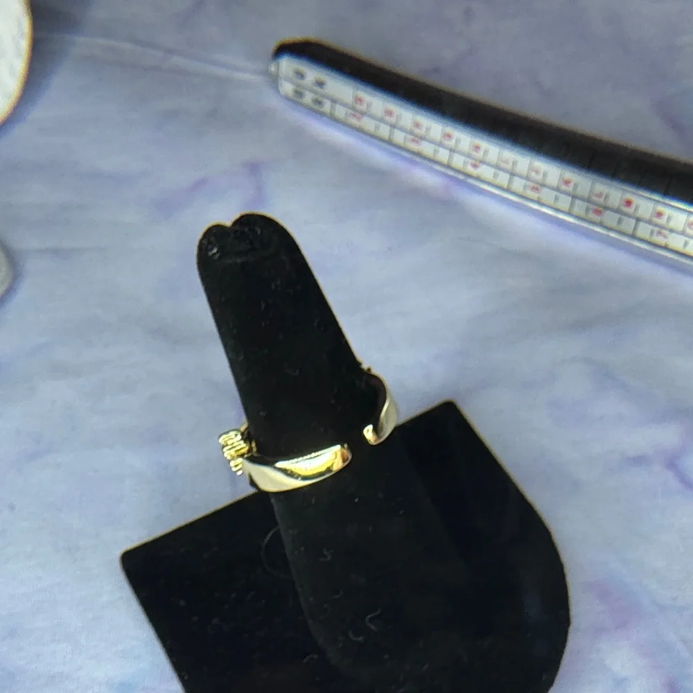 Gold-Tone Multicolor Gemstone Accent Ring - Women's Fashion Jewelry - Picture 4 of 4